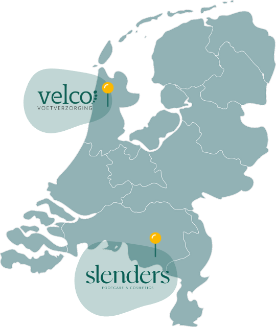 Slenders & Velco Nederland kaart